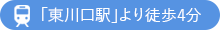 川口市 さいたま市 草加市 越谷市の訪問診療専門クリニック しろくま在宅診療所は東川口駅より徒歩4分の場所に事務所がございます